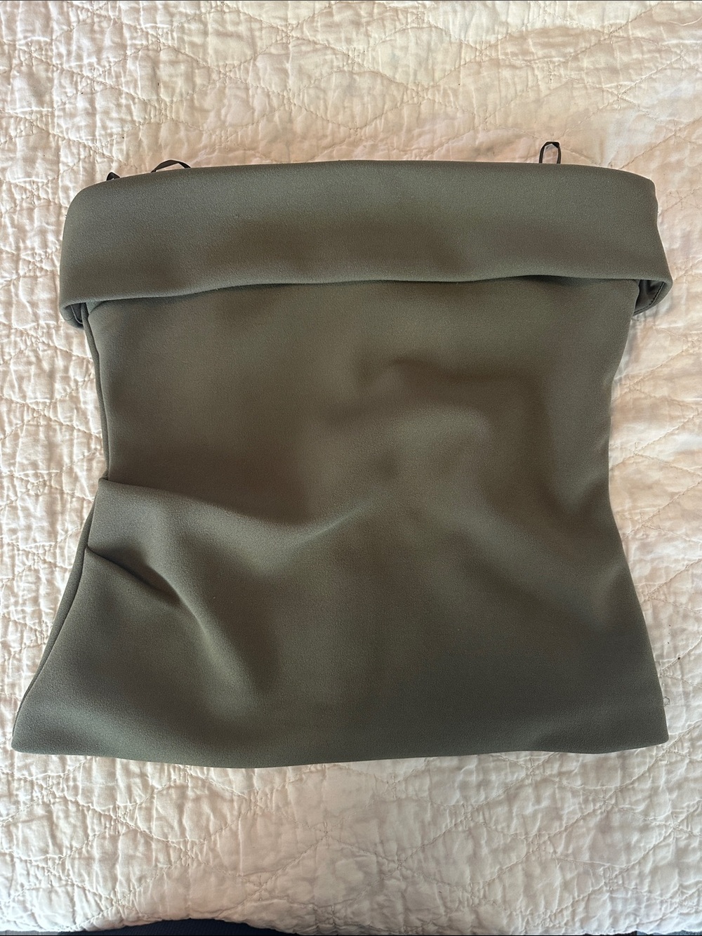 Aritzia eye catcher olive green tube top small